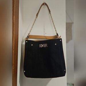 River Island Suede Shoulder Tote Bag